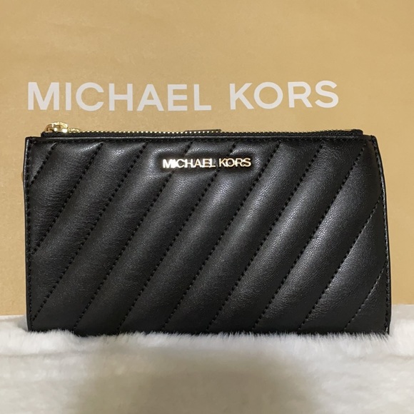 MK Peyton Lg Shoulder Tote Set-Black Faux Leather - Picture 9 of 16